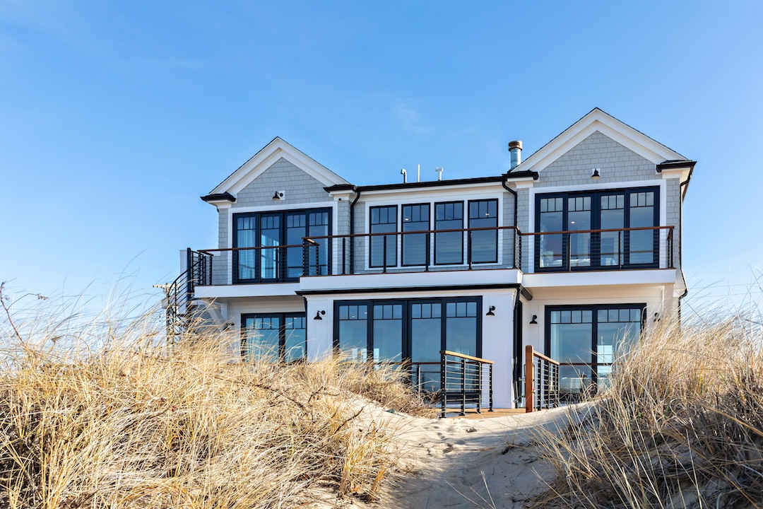 Beach House with large Glass windows